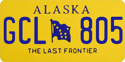 AK license plate GCL805