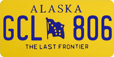 AK license plate GCL806