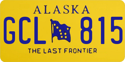 AK license plate GCL815