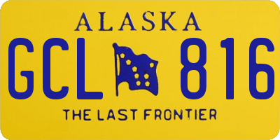 AK license plate GCL816
