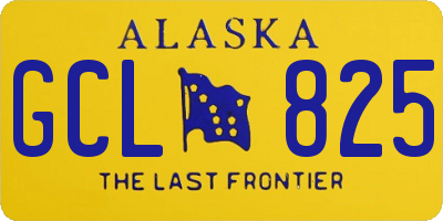 AK license plate GCL825