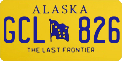 AK license plate GCL826
