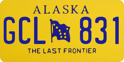 AK license plate GCL831