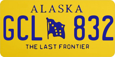 AK license plate GCL832