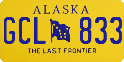 AK license plate GCL833