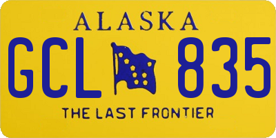 AK license plate GCL835
