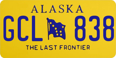 AK license plate GCL838