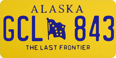 AK license plate GCL843