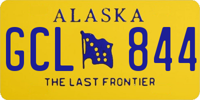 AK license plate GCL844
