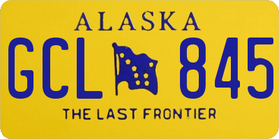 AK license plate GCL845