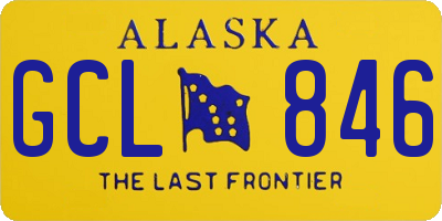 AK license plate GCL846