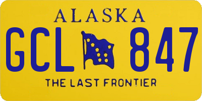 AK license plate GCL847