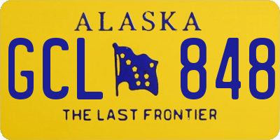 AK license plate GCL848