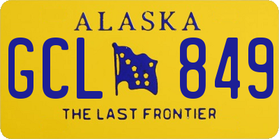 AK license plate GCL849
