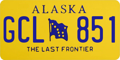 AK license plate GCL851