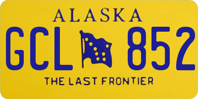AK license plate GCL852