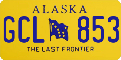 AK license plate GCL853