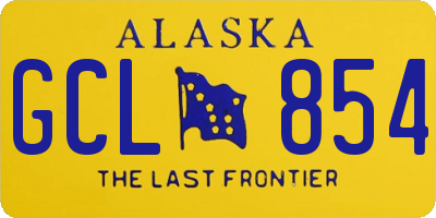 AK license plate GCL854