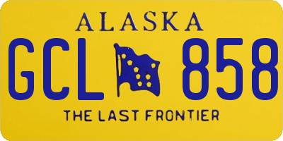 AK license plate GCL858