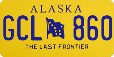 AK license plate GCL860