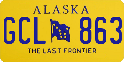 AK license plate GCL863