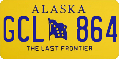 AK license plate GCL864