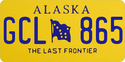AK license plate GCL865
