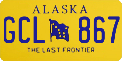 AK license plate GCL867