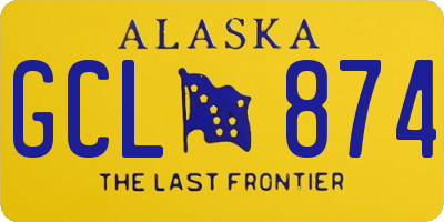 AK license plate GCL874