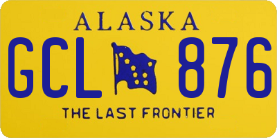 AK license plate GCL876