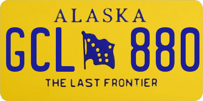 AK license plate GCL880