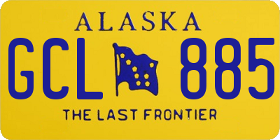 AK license plate GCL885