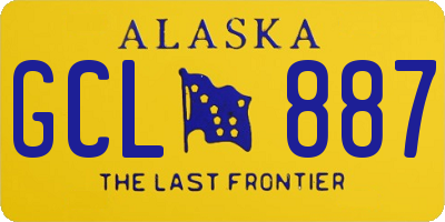 AK license plate GCL887