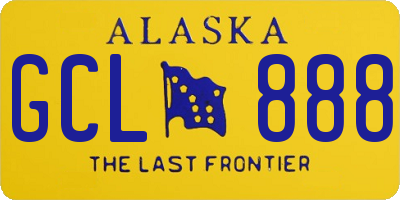 AK license plate GCL888