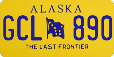AK license plate GCL890