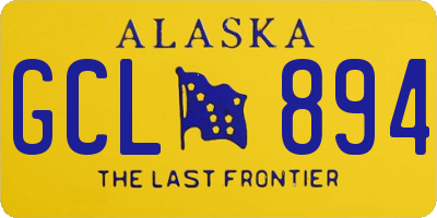 AK license plate GCL894