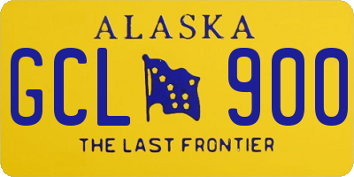 AK license plate GCL900