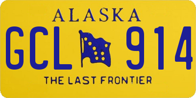 AK license plate GCL914