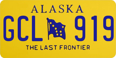 AK license plate GCL919