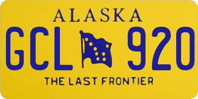 AK license plate GCL920
