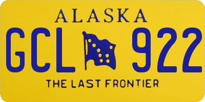 AK license plate GCL922