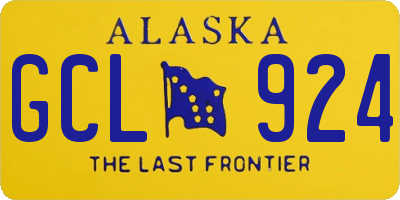 AK license plate GCL924