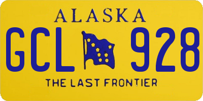 AK license plate GCL928