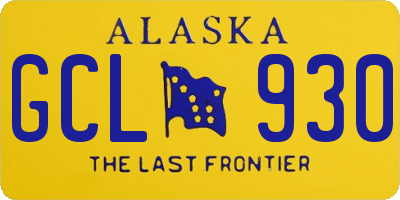 AK license plate GCL930