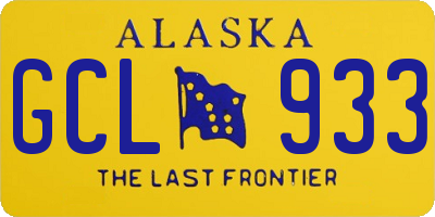 AK license plate GCL933