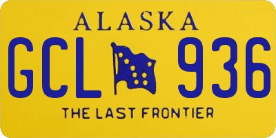 AK license plate GCL936