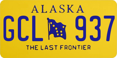AK license plate GCL937