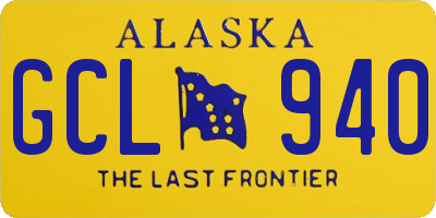 AK license plate GCL940