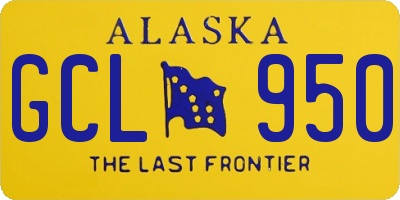 AK license plate GCL950