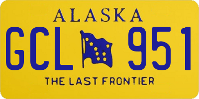 AK license plate GCL951